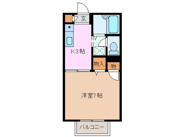 中川原駅 徒歩10分 1階の物件間取画像